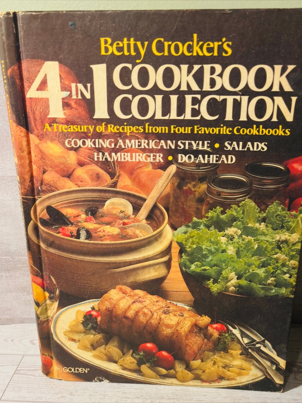 Vintage Betty Crocker 4-in-1 Cookbook Collection - Brown Cover